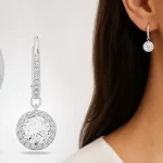 Pendientes Swarovski Angelic con cristal pavé y baño de rodio