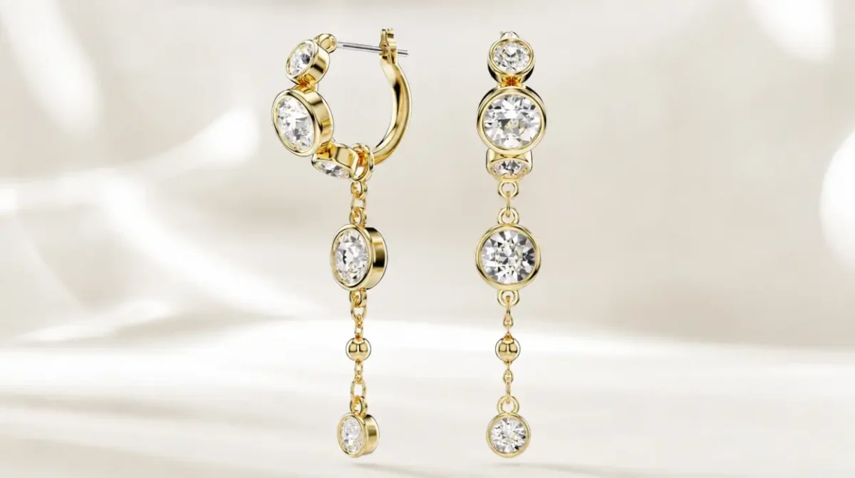 Pendientes Swarovski Imber con cadena desmontable y cristales