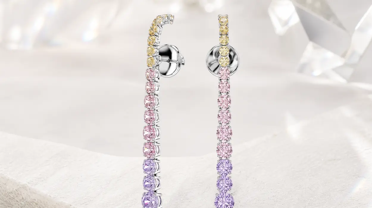 Pendientes Swarovski Matrix con cristales redondos