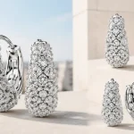 Pendientes Sublima de Swarovski en rodio con zirconias transparentes