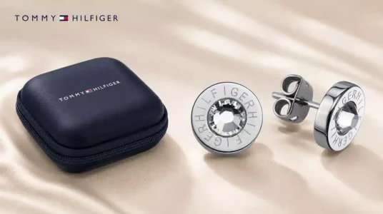 Pendientes de botón Tommy Hilfiger de acero inoxidable