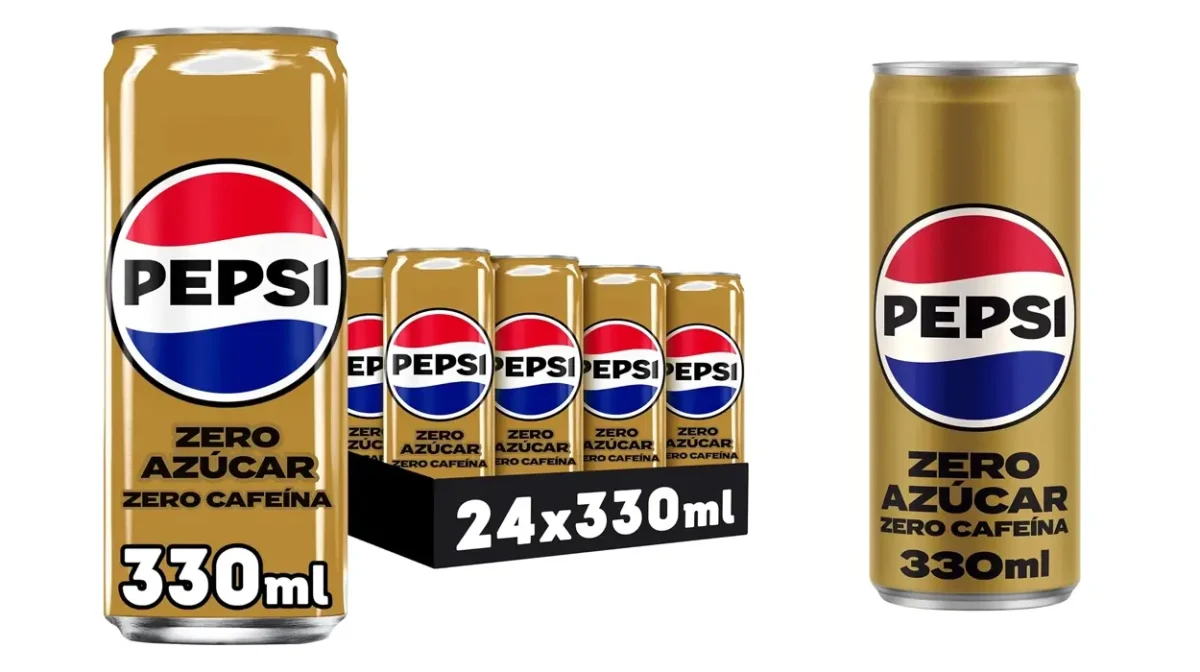 Pack de 24 latas de Pepsi Zero Sin Cafeína de 330 ml con descuento al tramitar.