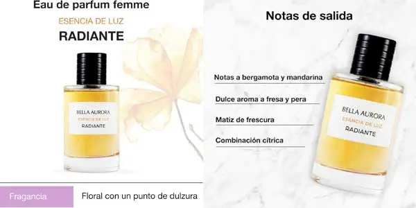 perfume Bella Aurora Radiante 100 ml oferta