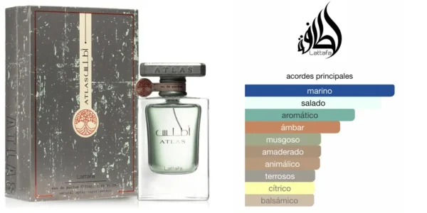 Perfume árabe Atlas Lattafa de 55 ml