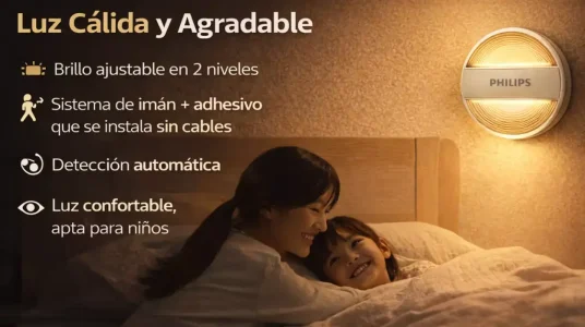 Philips MyLiving luz nocturna DIANAII luz inteligente con sensor de movimiento y batería recargable