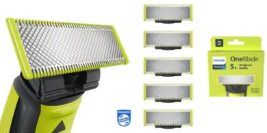 Chollo Pack x5 Cuchillas Philips OneBlade 360 para hombre por sólo 34,99€ con envío gratis (-36%)