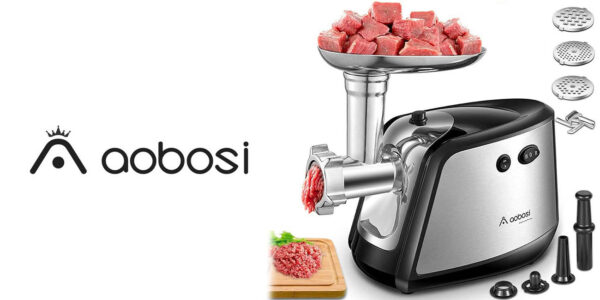 Picadora de carne eléctrica AAOBOSI de 1.200 W