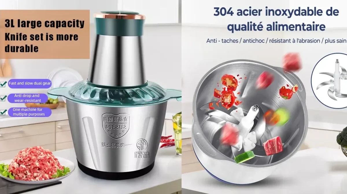 Esta picadora de carne eléctrica de 3 litros es una gran adquisición para tu cocina por menos de 15 euretes