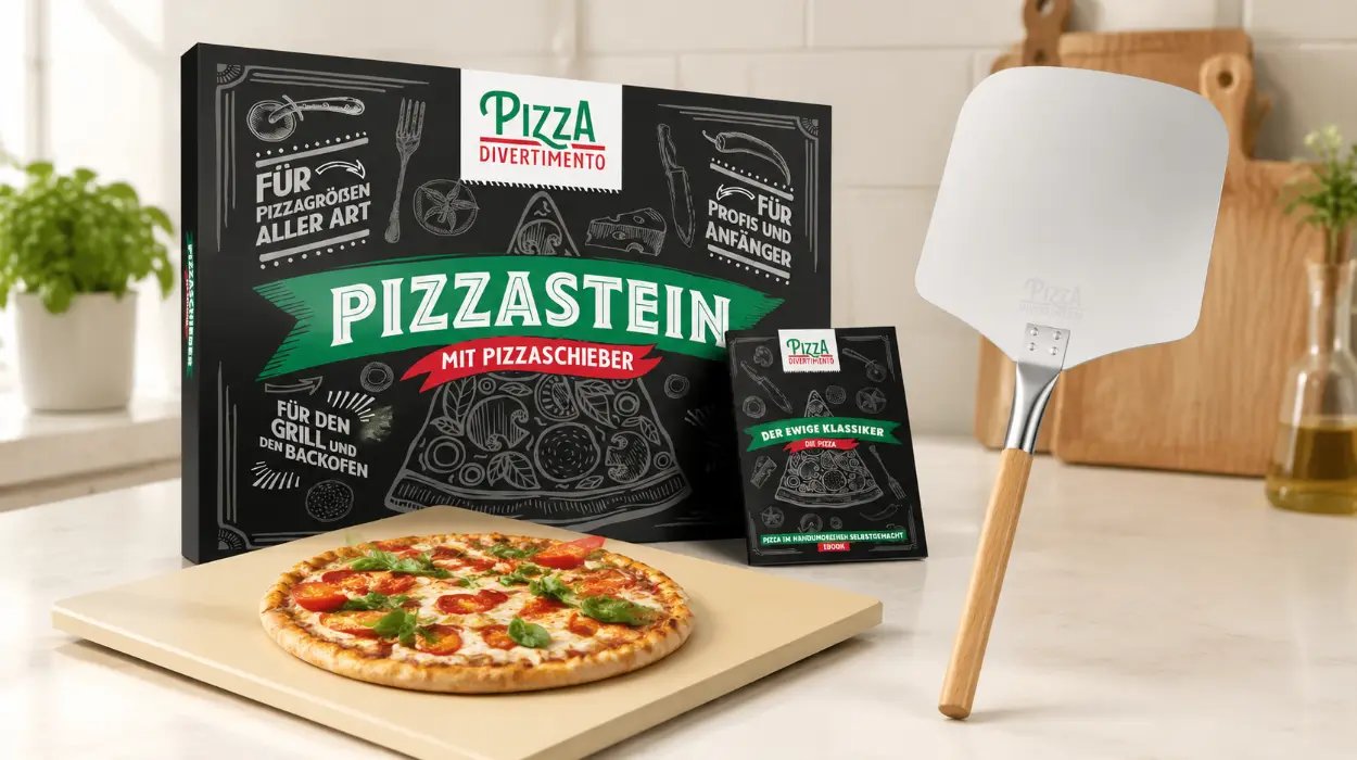 Piedra para pizza Pizza Divertimento para horno y parrilla de gas, ideal para bases crujientes y jugosas