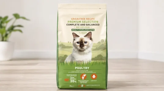 Alimento seco by Amazon para gatos esterilizados o ligeros con pollo fresco de 3 kg