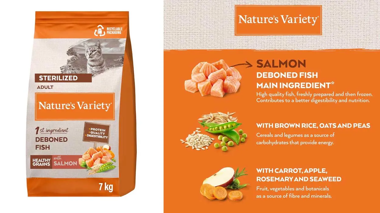 pienso para gatos esterilizados Nature’s Variety Healthy salmón noruego de 7 kg