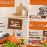 Pienso top para gatos esterilizados con un cuponazo: Nature's Variety No Grain con salmón noruego de 7 kg