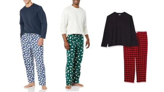 pijamas franela amazon essentials hombre