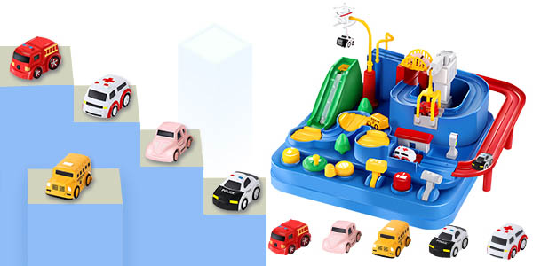 Pista de coches interactiva AISIPRIN para niños