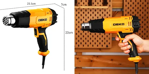 Pistola de aire caliente DEKO DKHG06 de 2000W