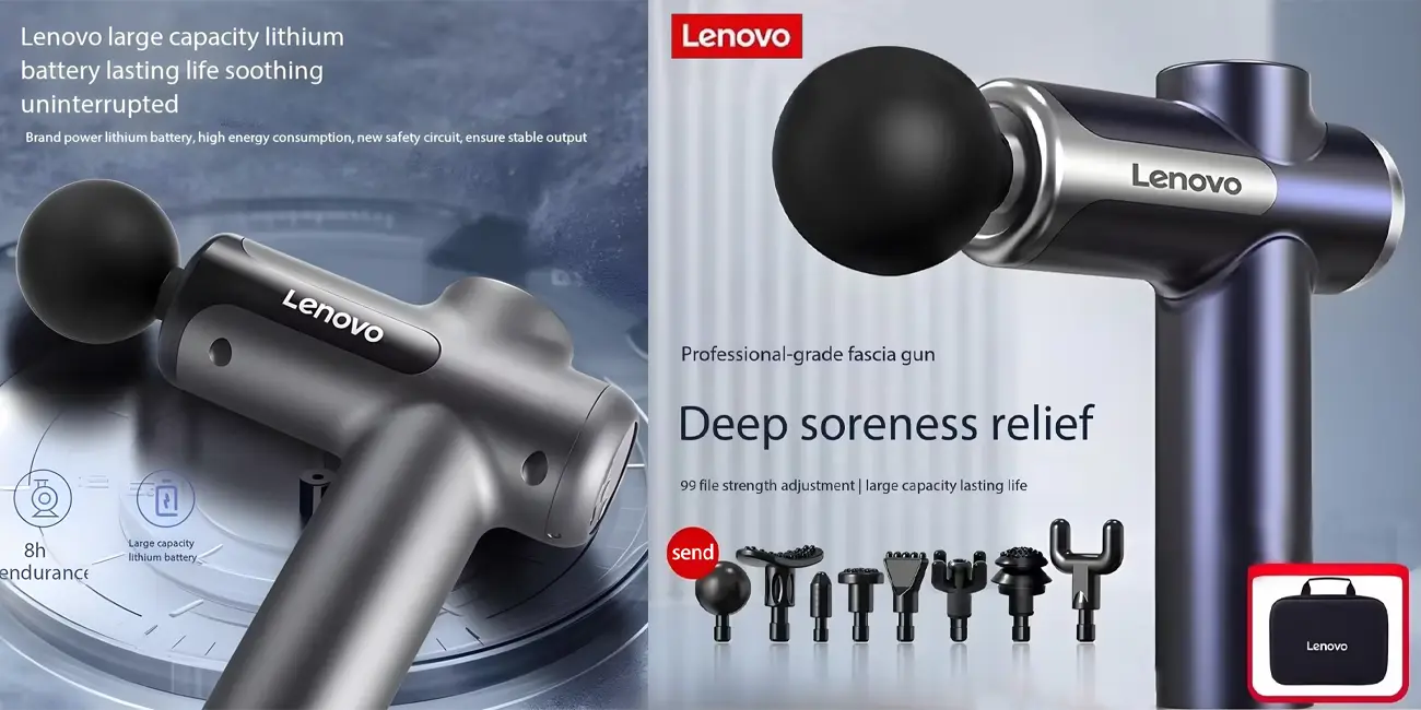 Pistola de masaje muscular Lenovo