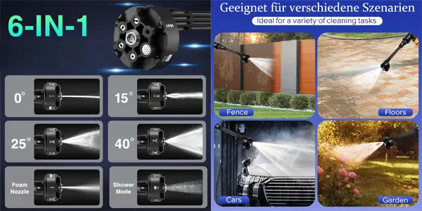 Pistola limpiadora a alta presión KOONLONG con accesorios