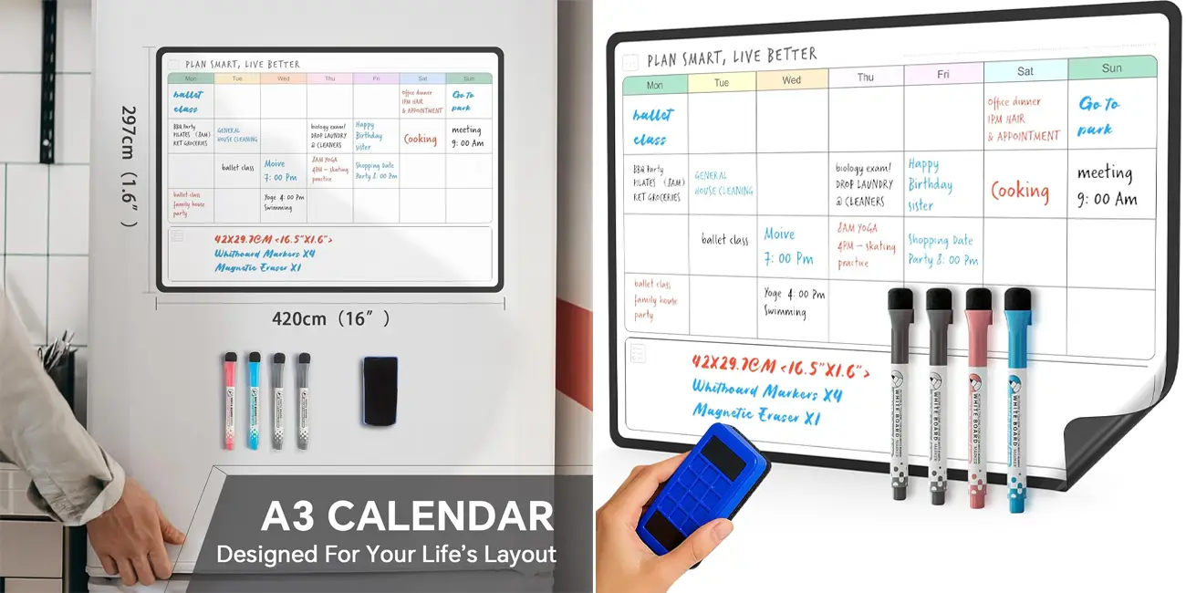 Pizarra blanca magnética A3 SURFOU