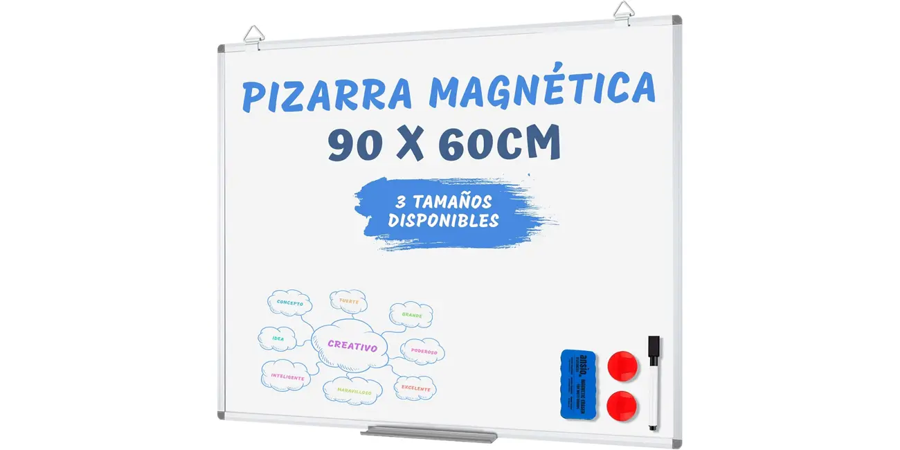 Pizarra blanca magnética JUPPLIES de 90 x 60 cm