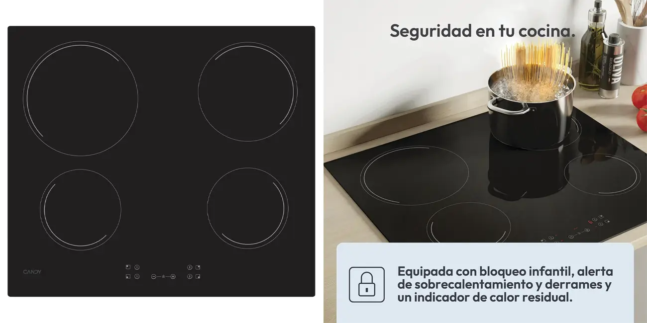 Placa de vitrocerámica Candy Idea CH64CCB 4U2