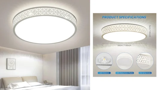 plafón de techo LED Kuwork con diseño calado