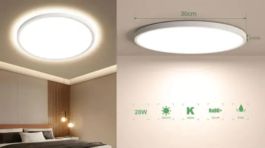 Plafón LED redondo Otren de 30 cm barato