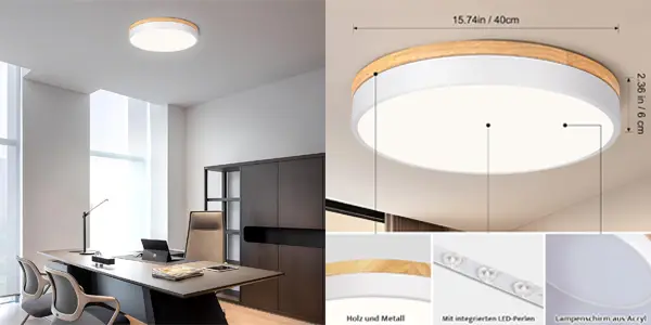 Plafón LED Vikaey de 36W y 40 cm