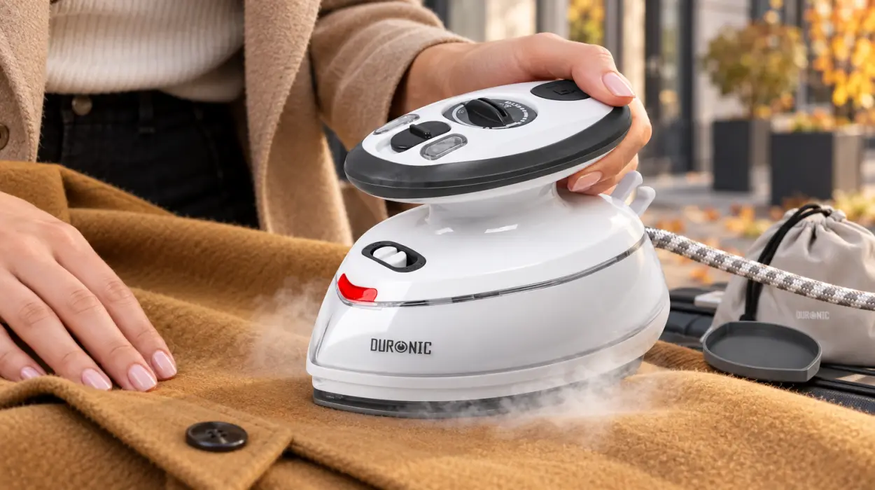 Plancha de viaje Duronic SI3 WE de 400 W con vapor