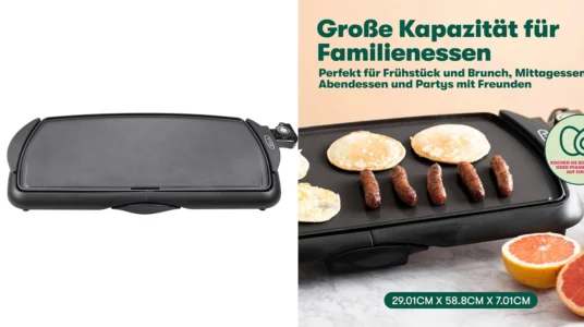 plancha eléctrica Bella de 27 x 51 cm