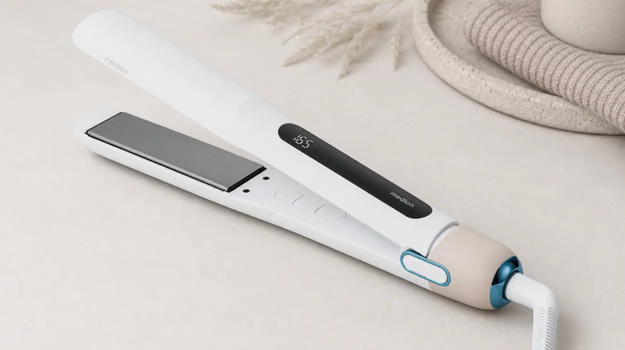 Plancha de pelo MEDION LIFE HS1 con pantalla y 5 niveles de temperatura