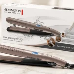 Plancha de pelo Remington Wet2Straight Pro con tecnología para cabello húmedo y seco y placas de cerámica extralargas