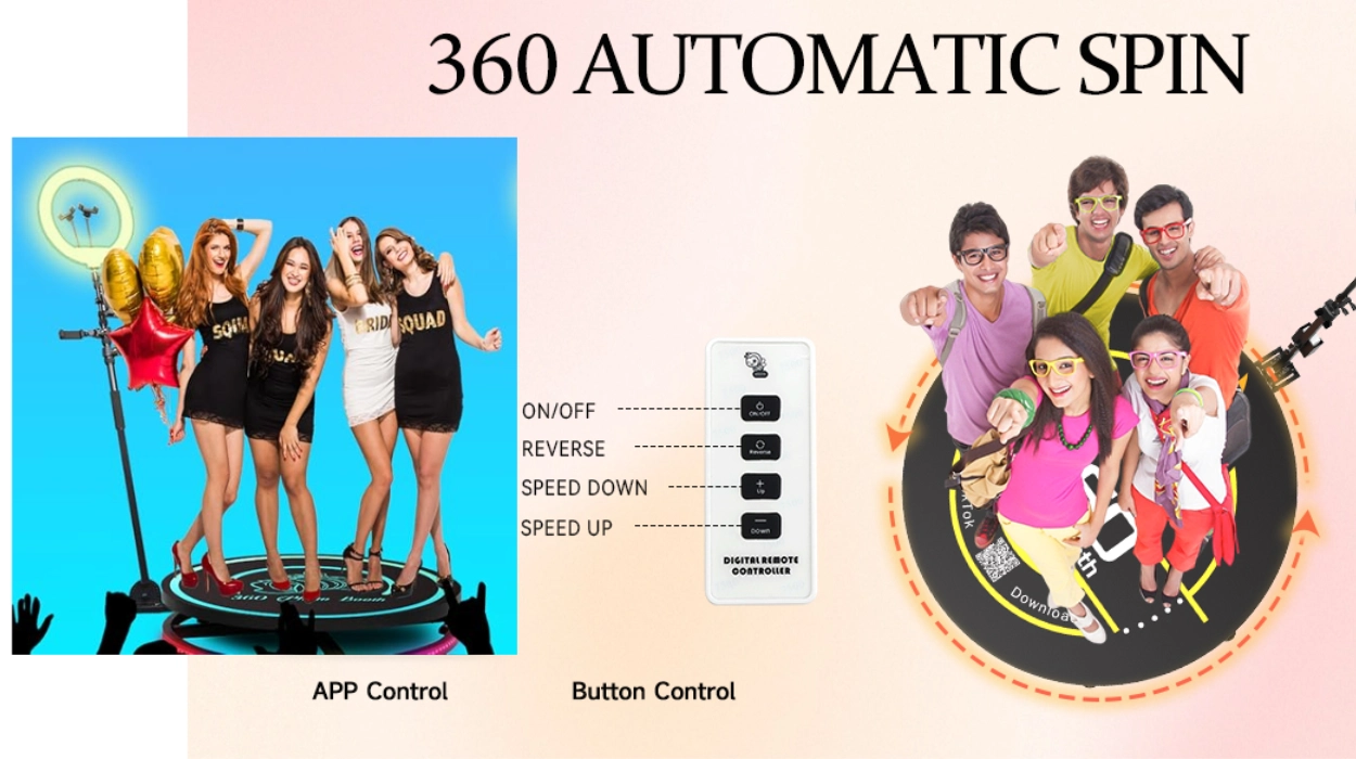 plataforma video spinner 360 Chacktok 360 de 80 cm con accesorios