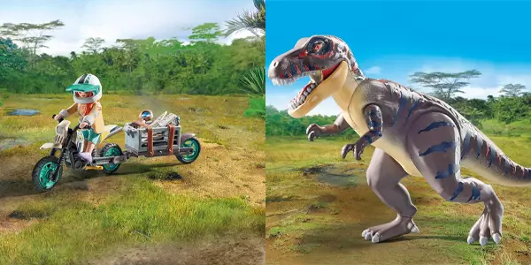 PLAYMOBIL Dinos: T-Rex y explorador