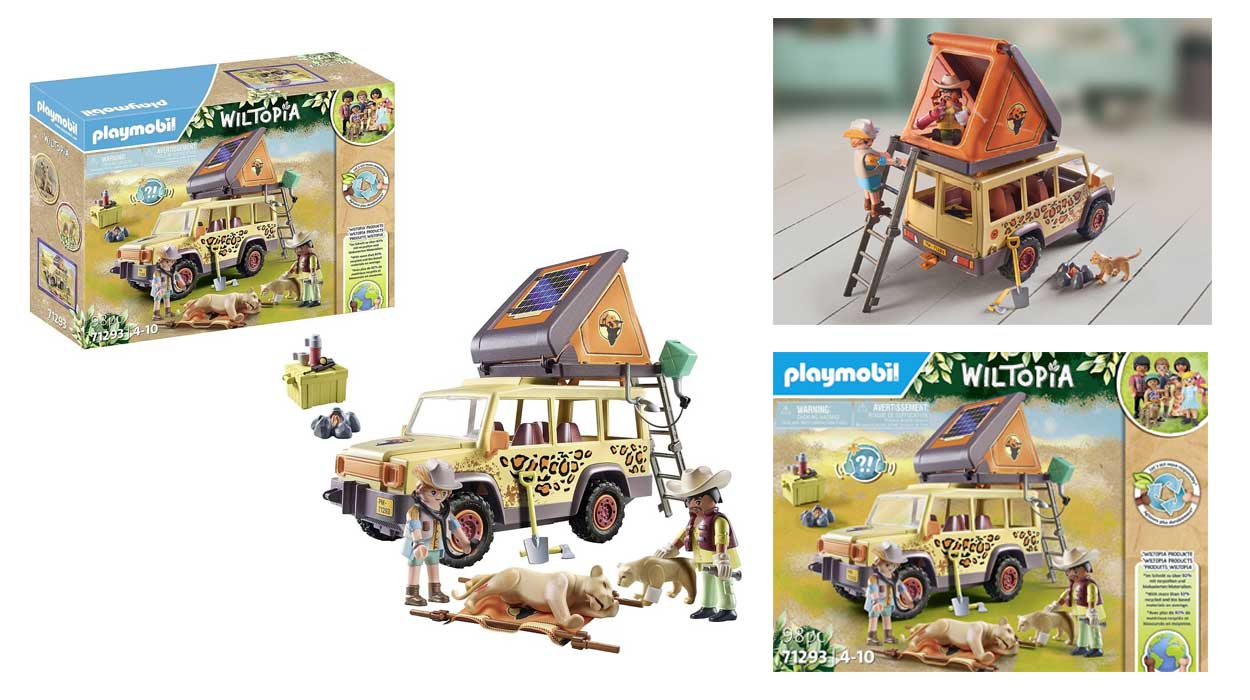 PLAYMOBIL Wiltopia Vehículo Todoterreno con Leones barato