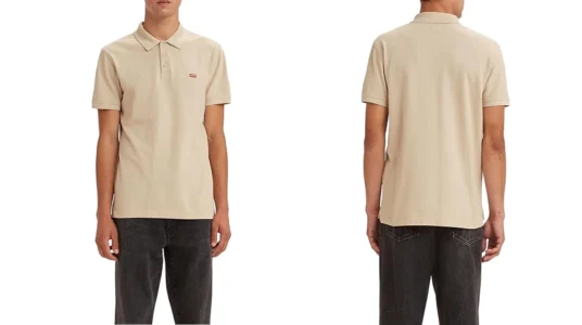 polo Levi's Housemark color Sahara Kakhi para hombre