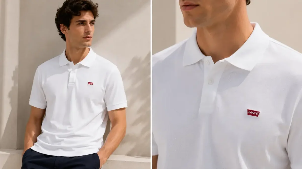 Polo blanco Levi’s Housemark para hombre