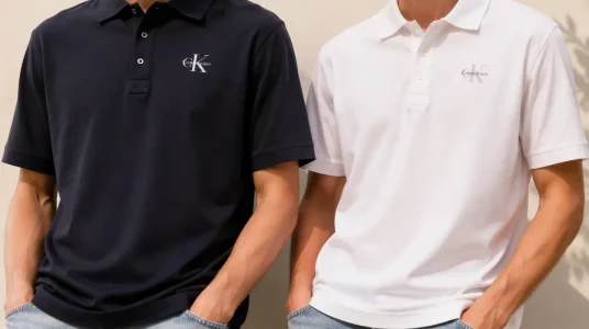 Polo Calvin Klein de manga corta para hombre con botones
