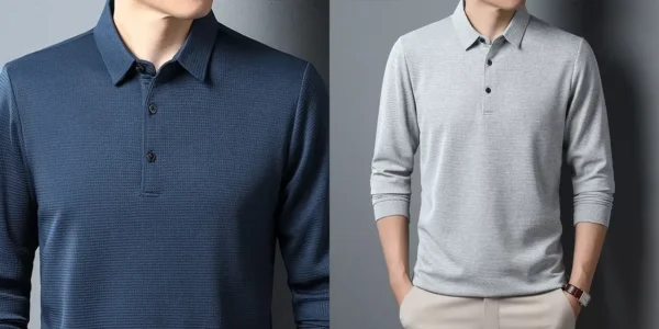 Polo de manga larga para hombre