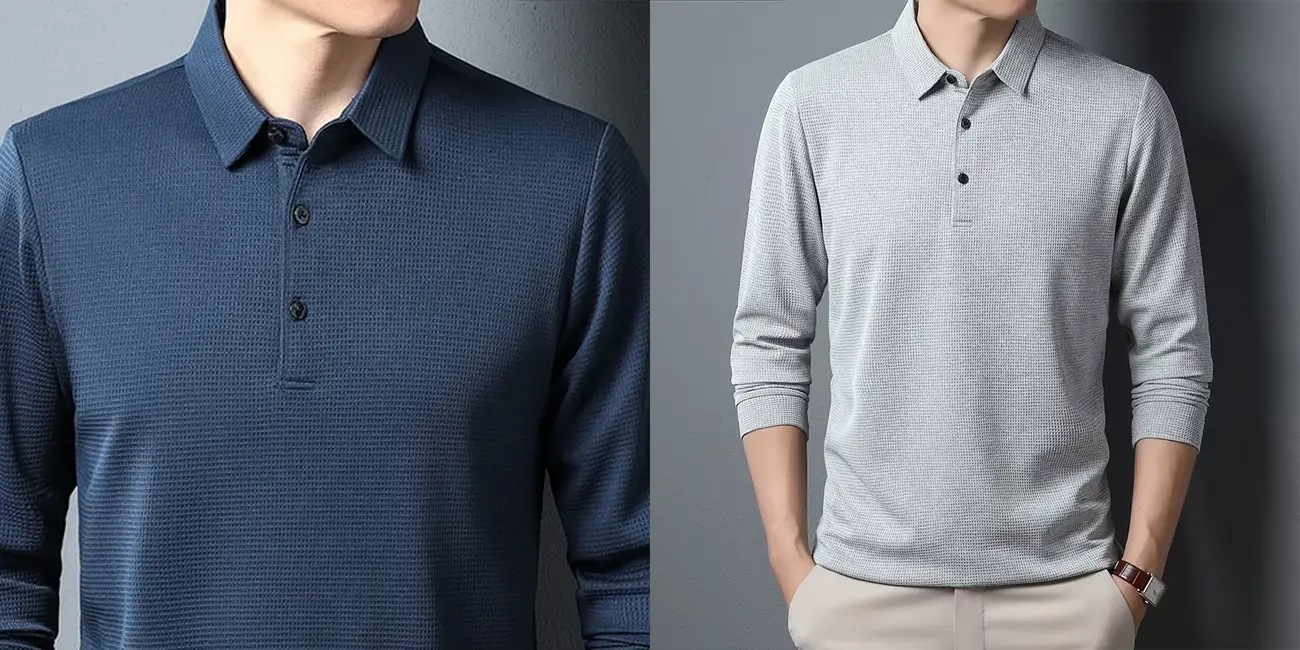Polo de manga larga para hombre