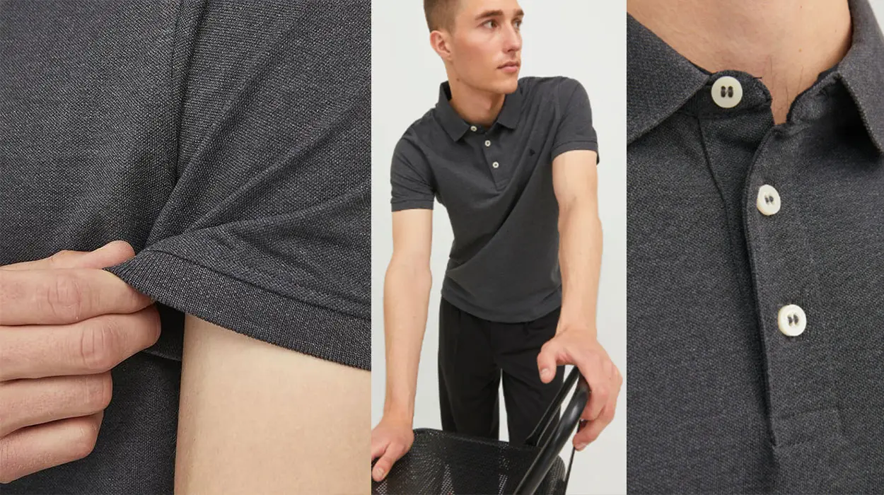 Polo Jack & Jones Jjepaulos gris para hombre barato
