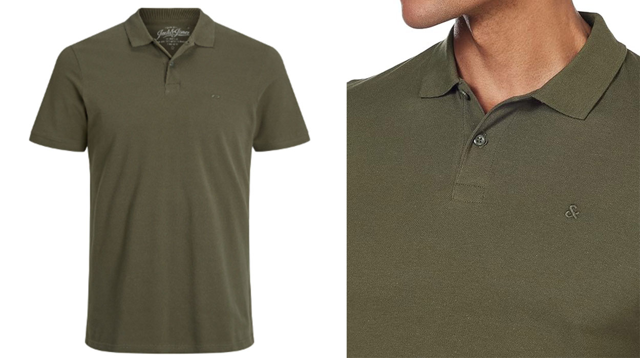 Polo liso Jack & Jones para hombre barato