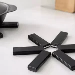 Portaollas y sartén plegable, compacto y resistente al calor hasta 220°C