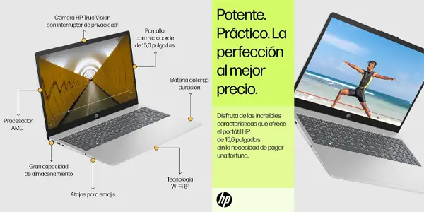 Portátil HP 15-fc0148ns de 15.6" FHD