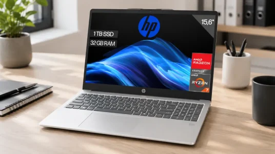 Portátil HP 15-fc0240ns de 15.6" FHD con Ryzen 7 y 32 GB RAM