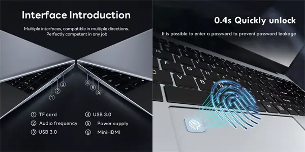 Portátil XIAORAN FHD de 15.6"