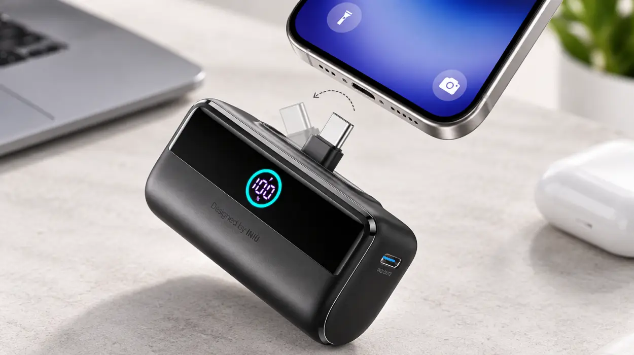 Power Bank Iniu de 5500 mAh supercompacta con USB-C integrado