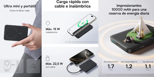 powerbank Baseus Enerfill 10000 mAh compatible con Magsafe oferta
