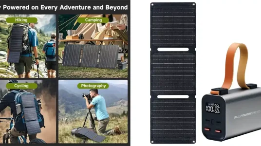 Powerbank ALLPOWERS de 24.000 mAh con paneles solares