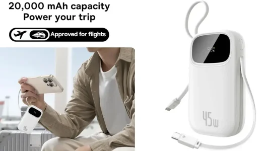 Powerbank Baseus de 20.000 mAh y 45W
