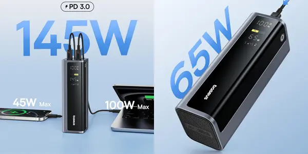 Powerbank Baseus EnerGeek de 145W y 20.800 mAh